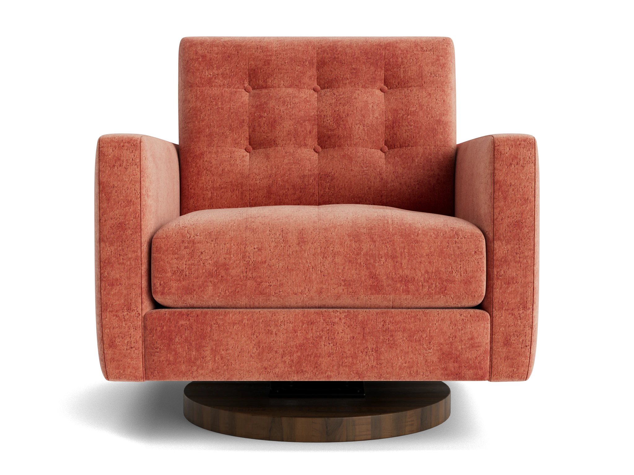 eliot swivel chair plush terra rose