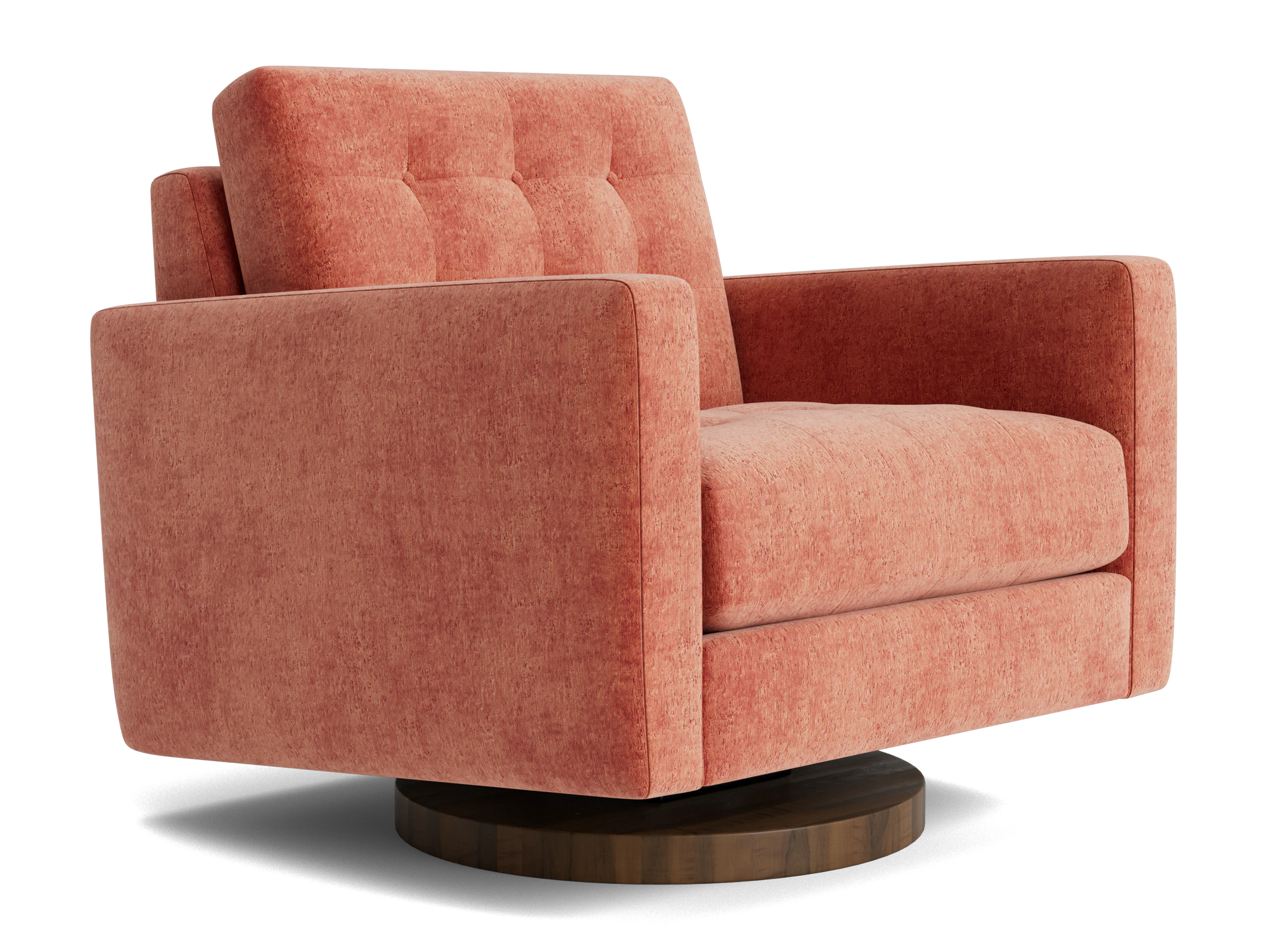 eliot swivel chair plush terra rose
