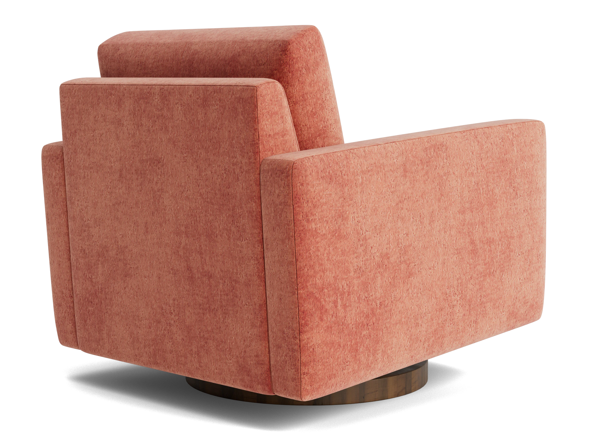 eliot swivel chair plush terra rose