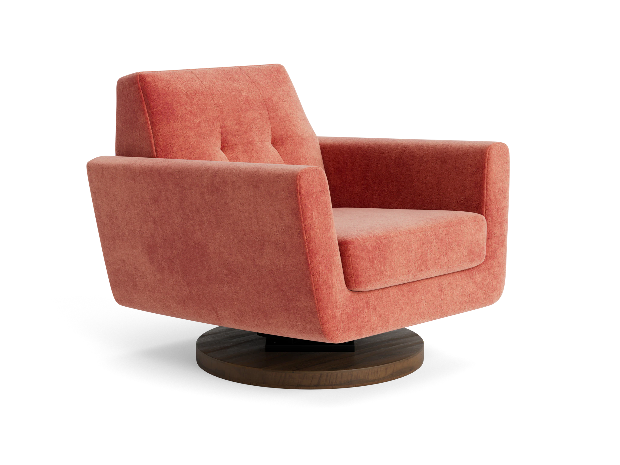 hughes swivel chair plush terra rose
