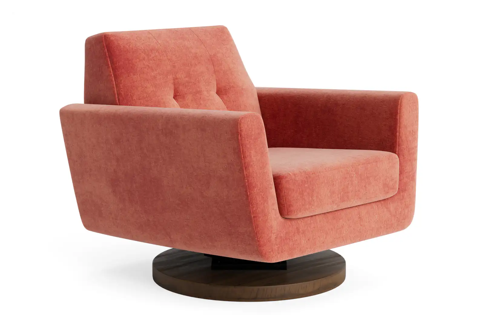hughes swivel chair plush terra rose