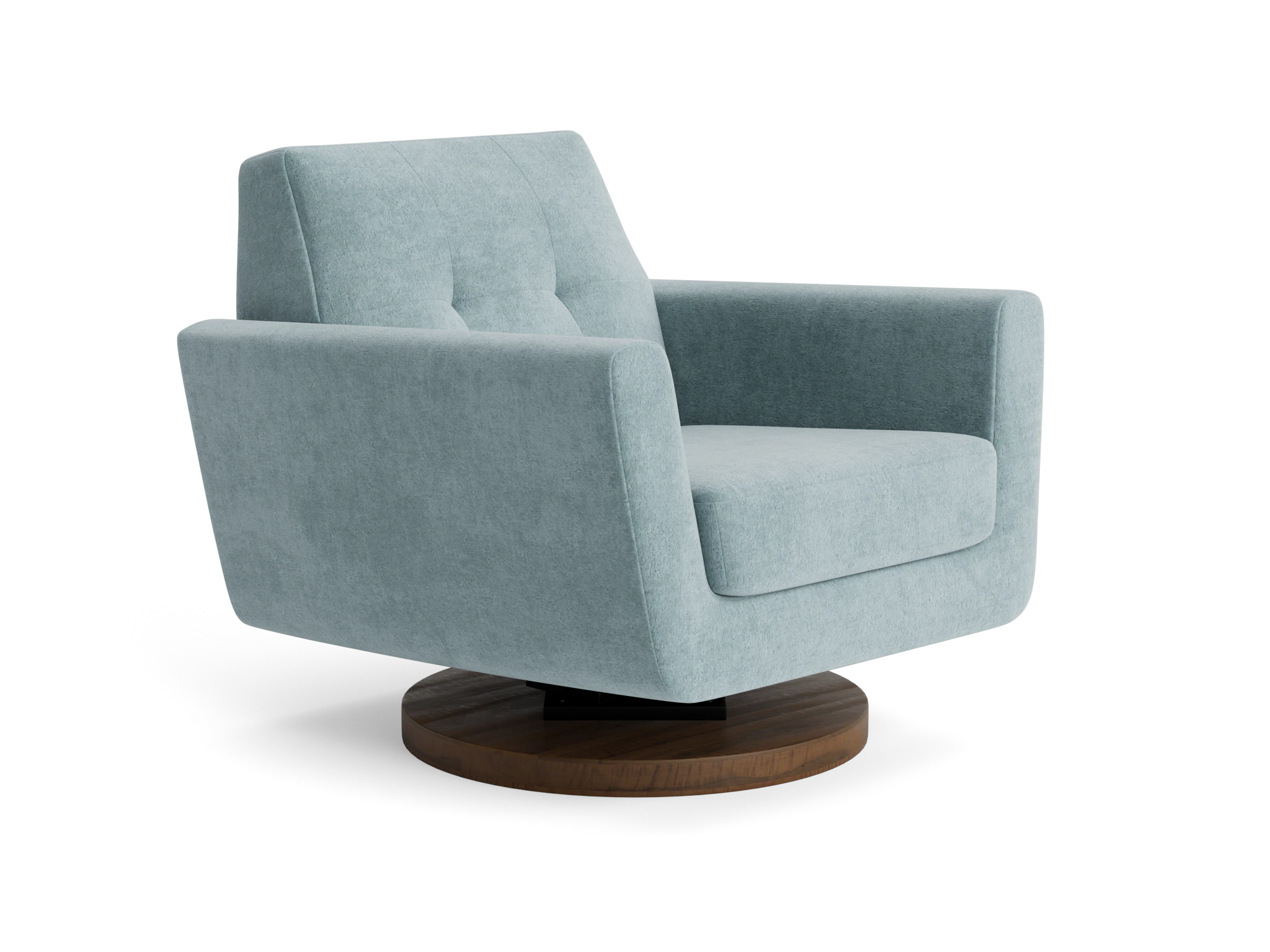 hughes swivel chair plush mist
