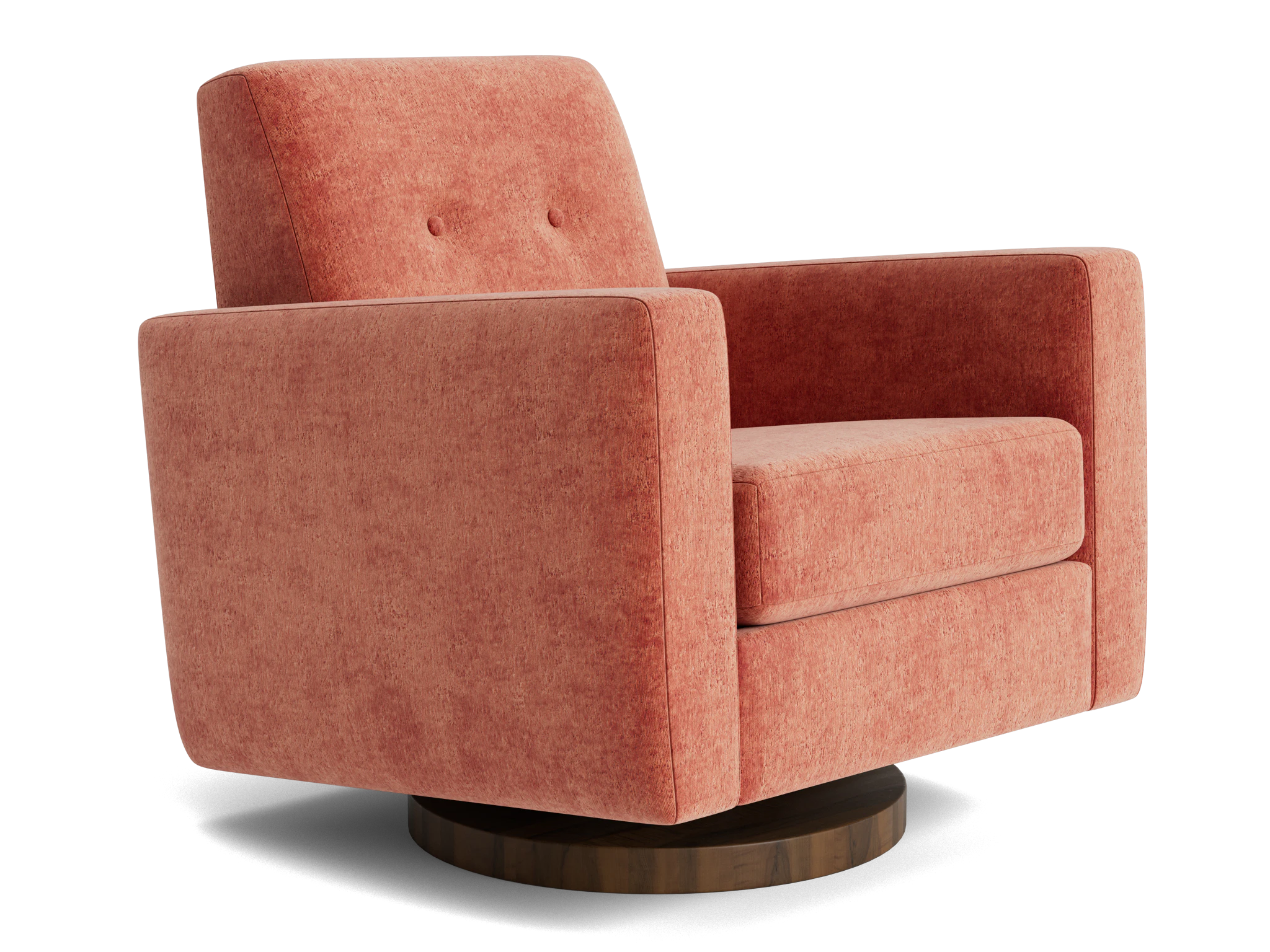 korver swivel chair plush terra rose