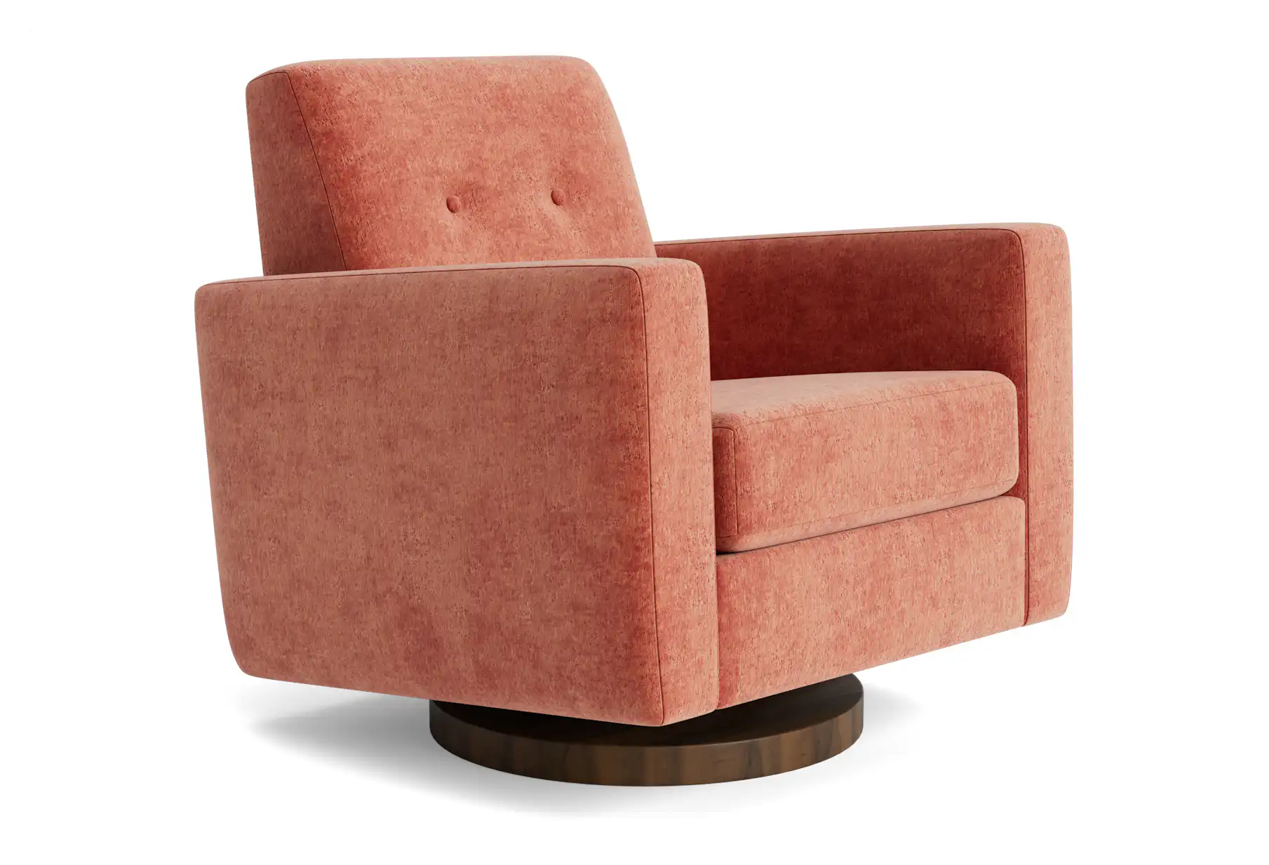 korver swivel chair plush terra rose