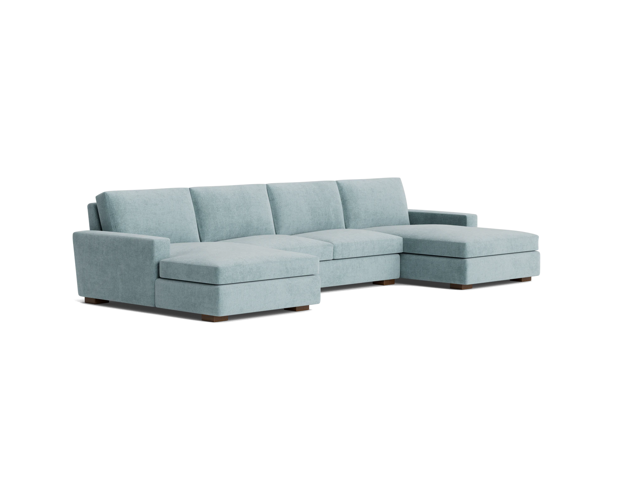 anton chaise sectional plush mist