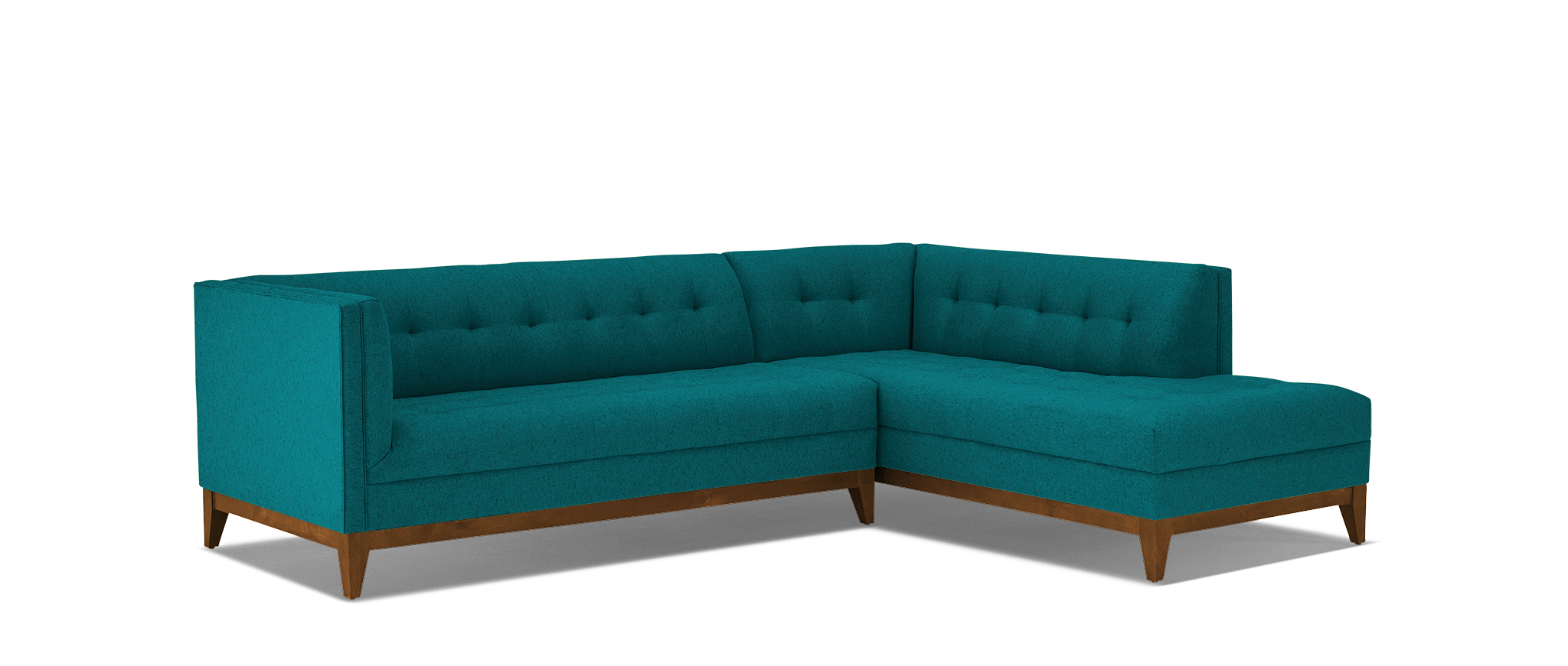 stowe sectional with bumper %282 piece%29 lucky turquoise