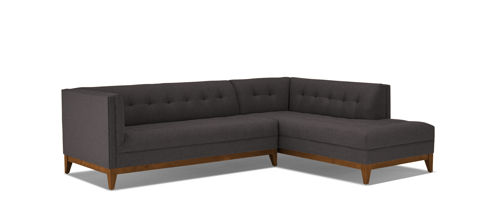 stowe sectional with bumper %282 piece%29 bentley pewter