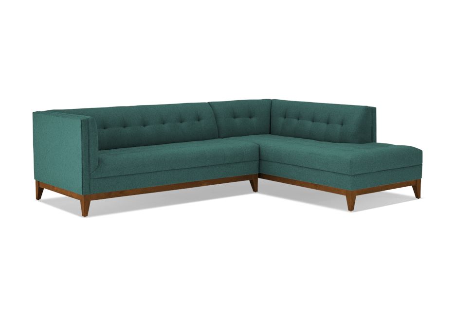 stowe sectional with bumper %282 piece%29 prime peacock