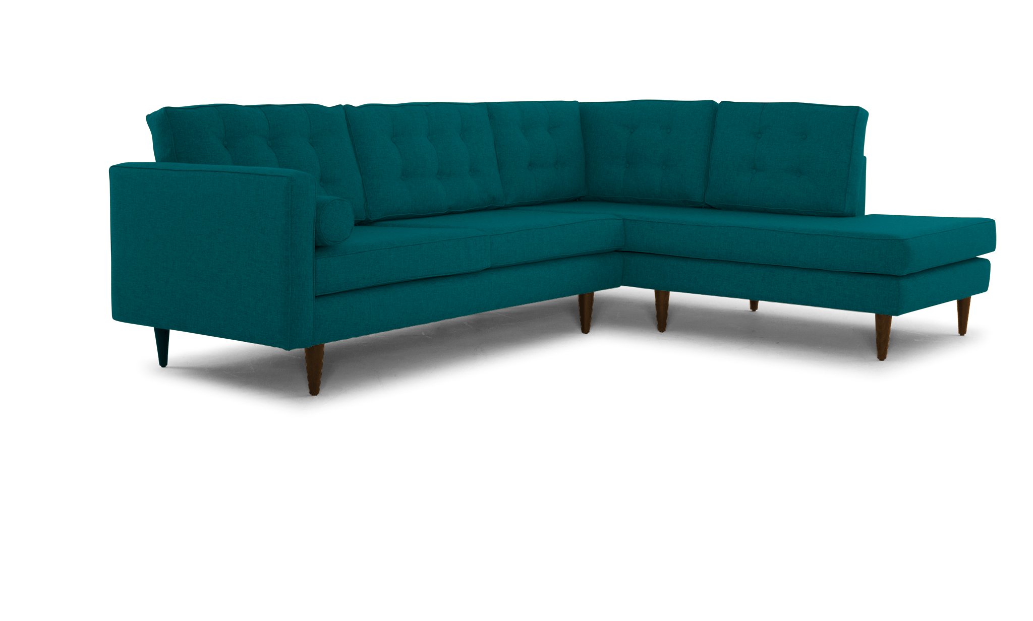 braxton sectional with bumper %282 piece%29 lucky turquoise