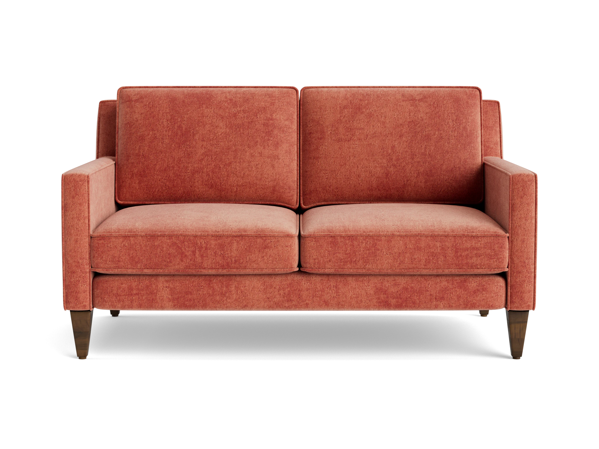 levi loveseat plush terra rose