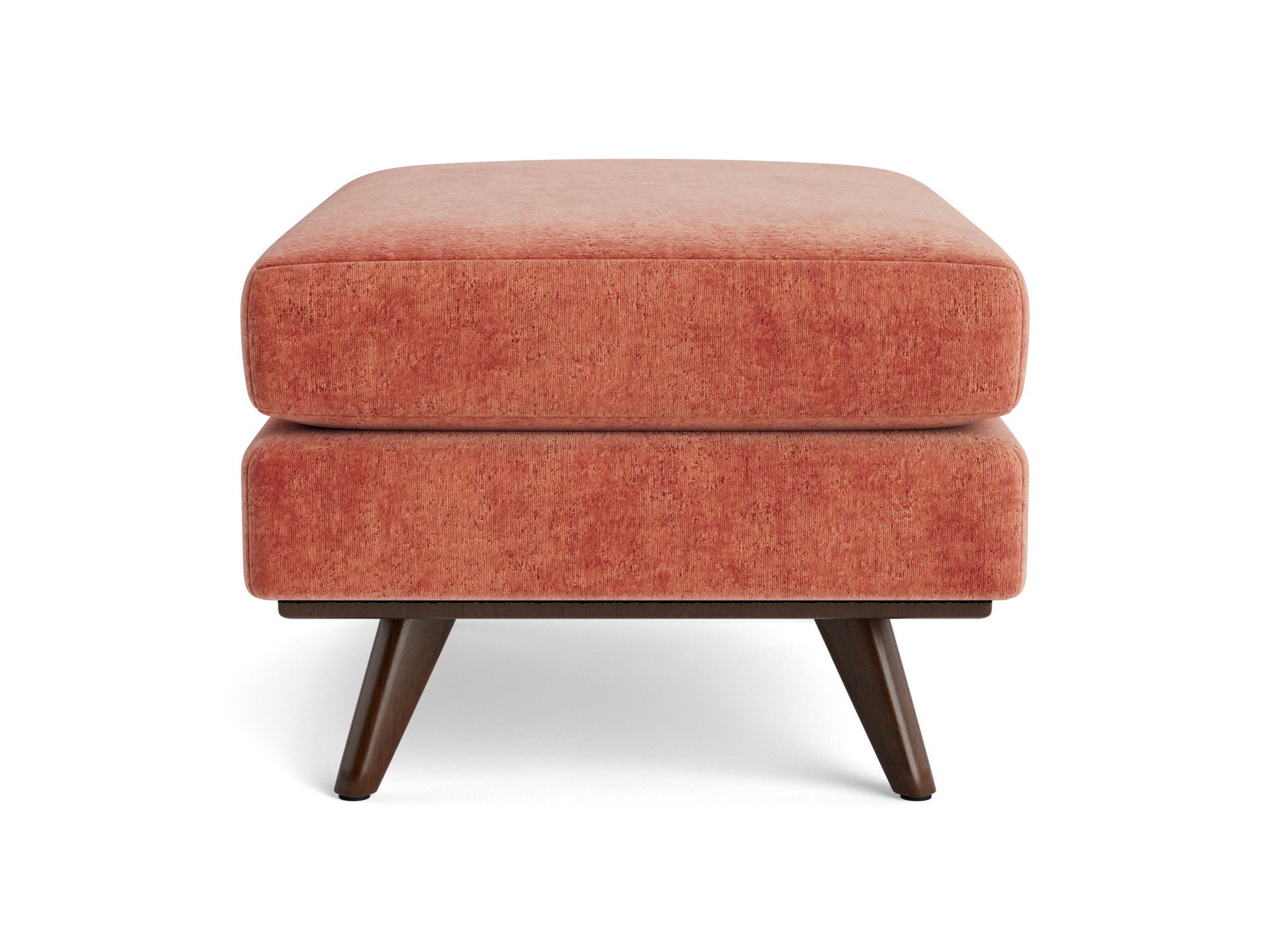 hopson ottoman plush terra rose