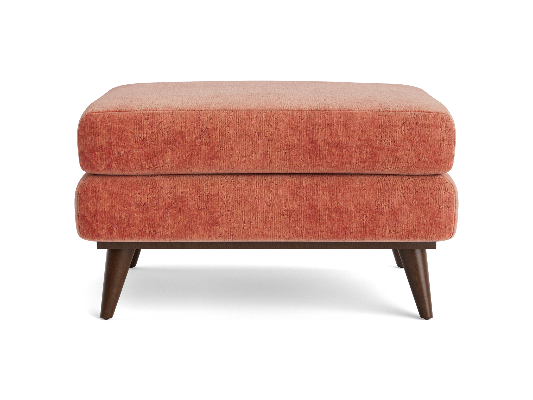 hughes ottoman plush terra rose