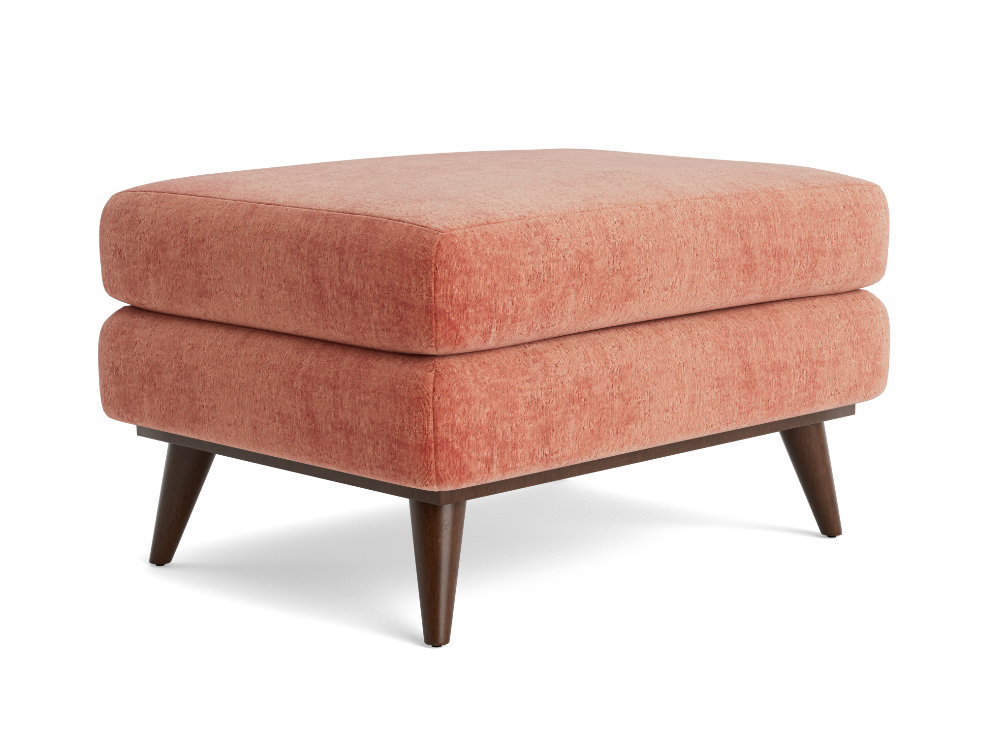 hughes ottoman plush terra rose