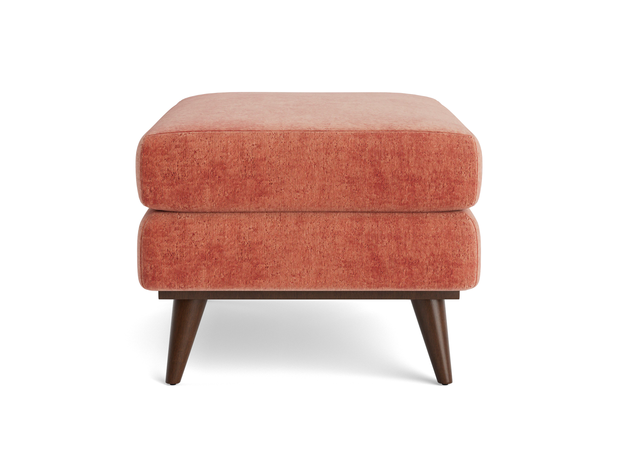 hughes ottoman plush terra rose