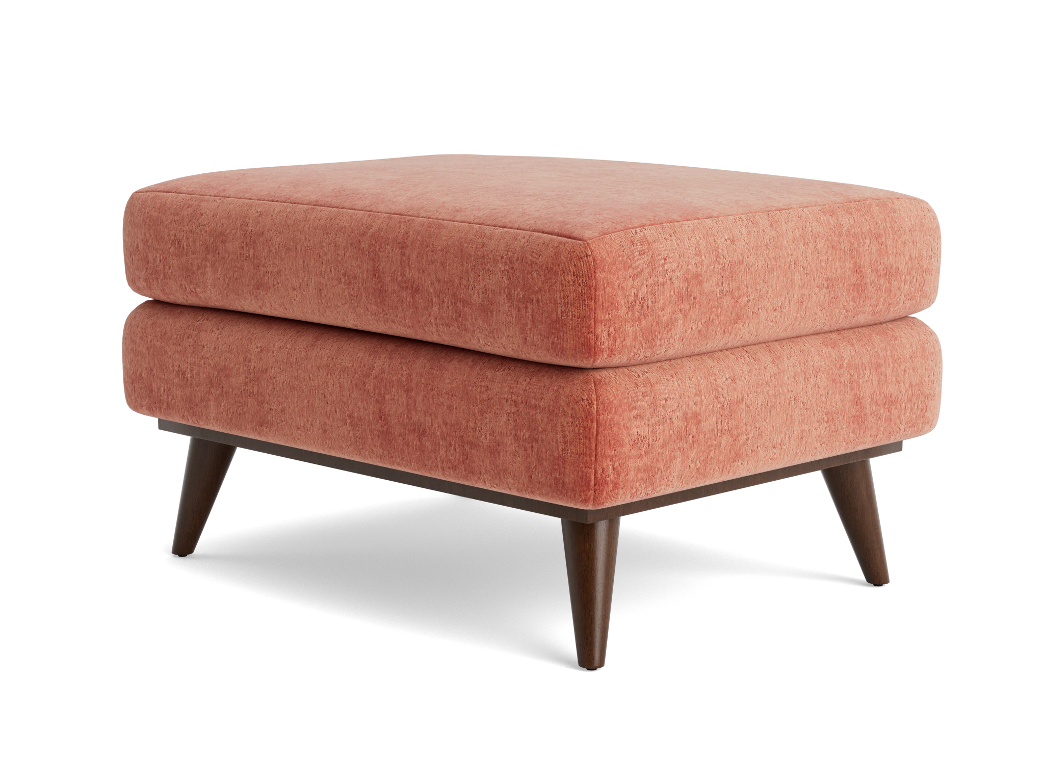 hughes ottoman plush terra rose