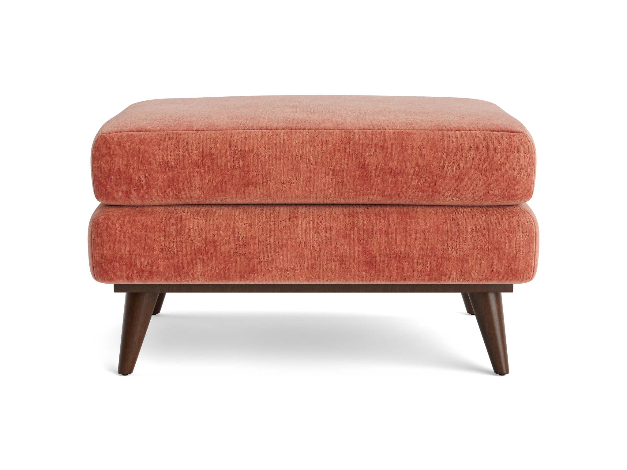 hughes ottoman plush terra rose