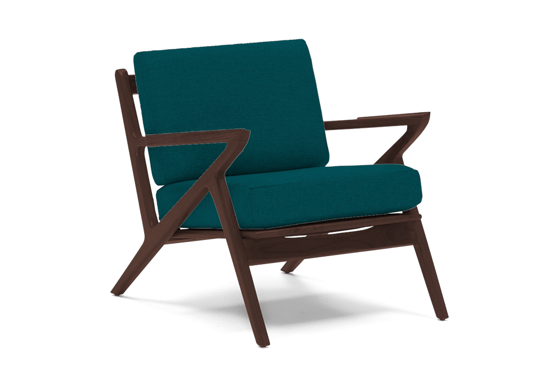 soto concave arm chair lucky turquoise