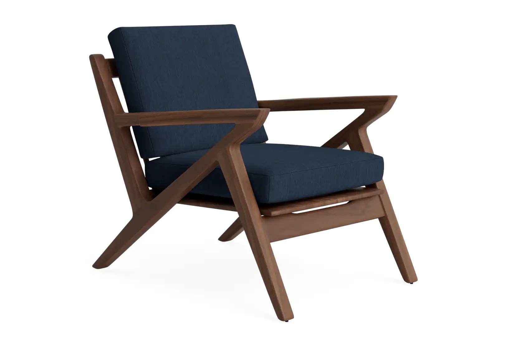 soto concave arm chair bentley indigo