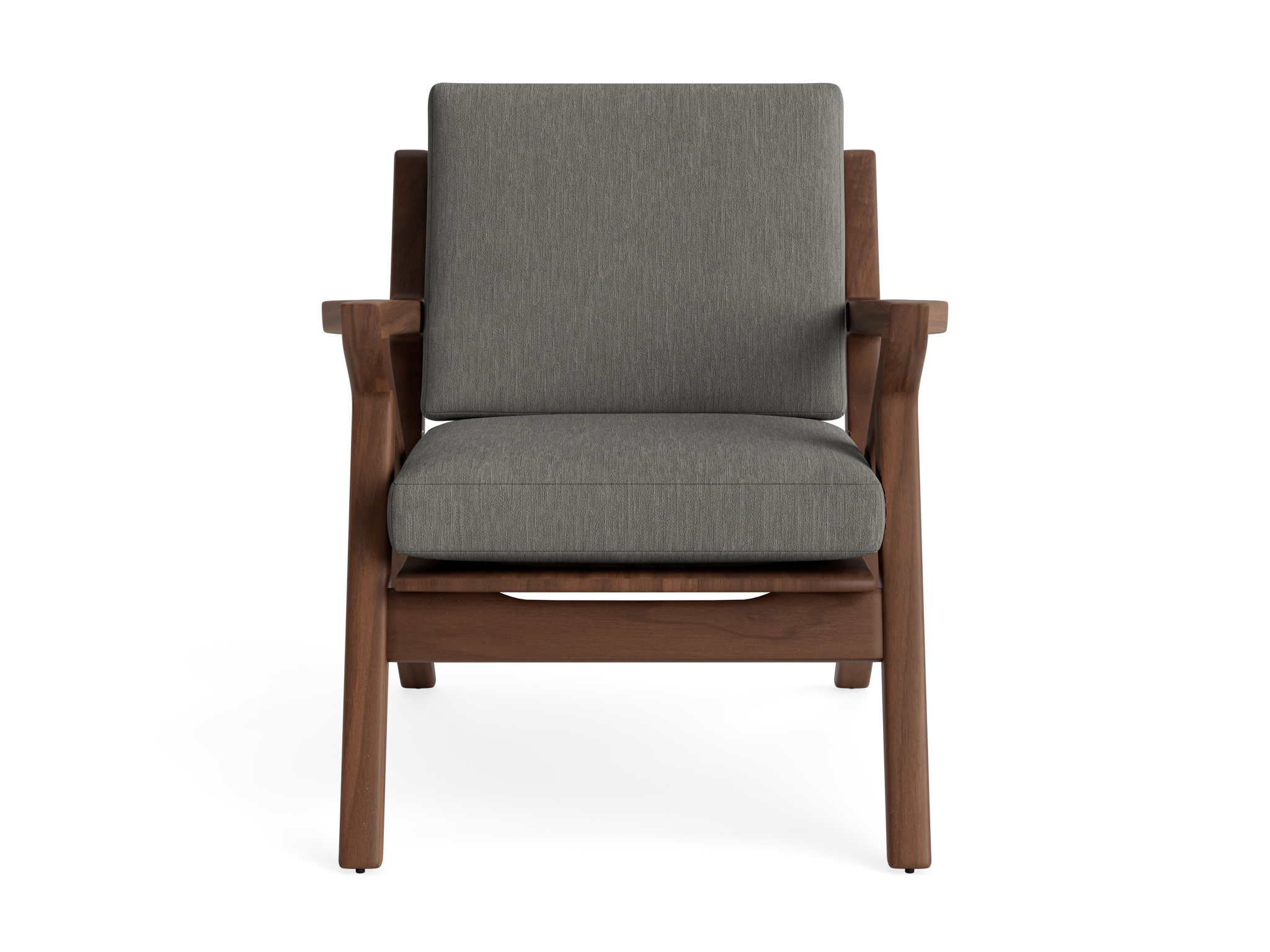 soto concave arm chair bentley pewter