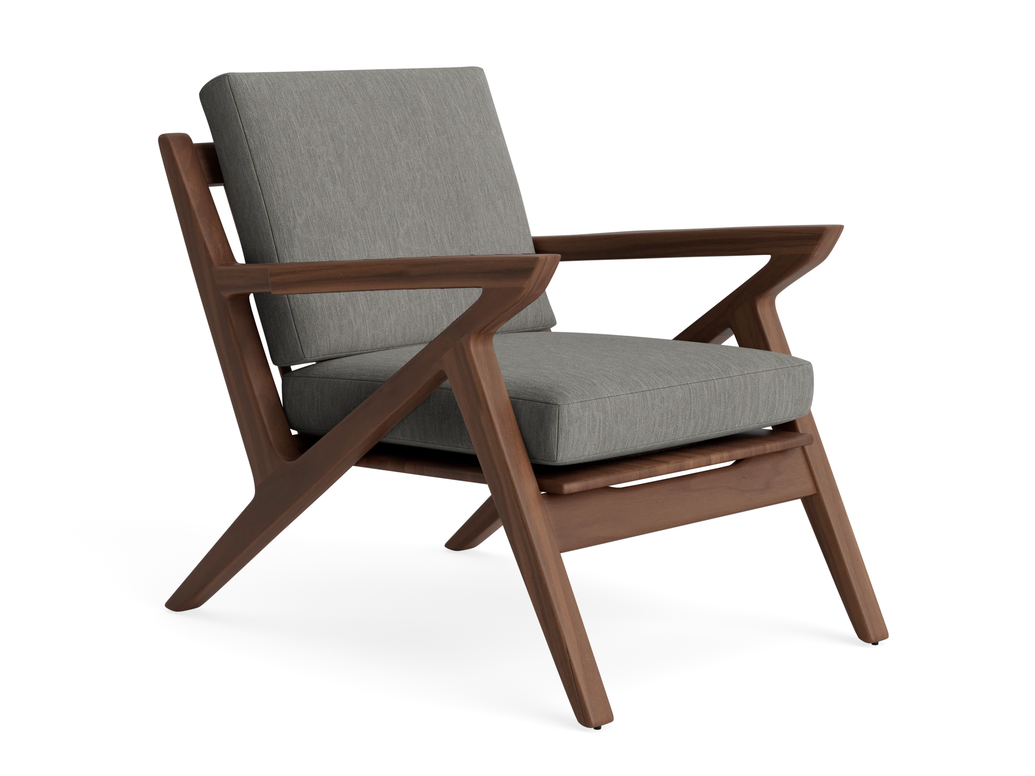 soto concave arm chair bentley pewter