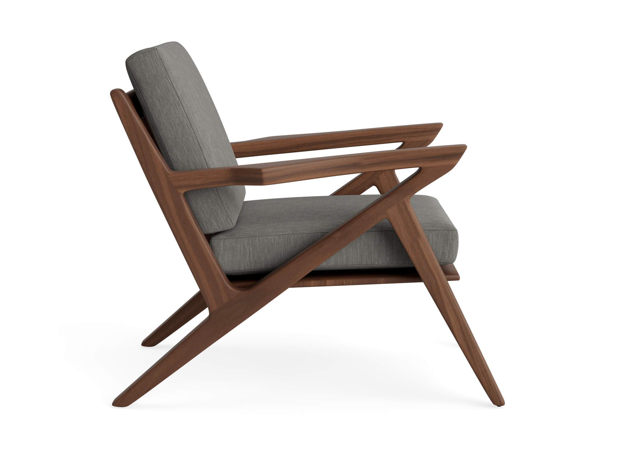 soto concave arm chair bentley pewter