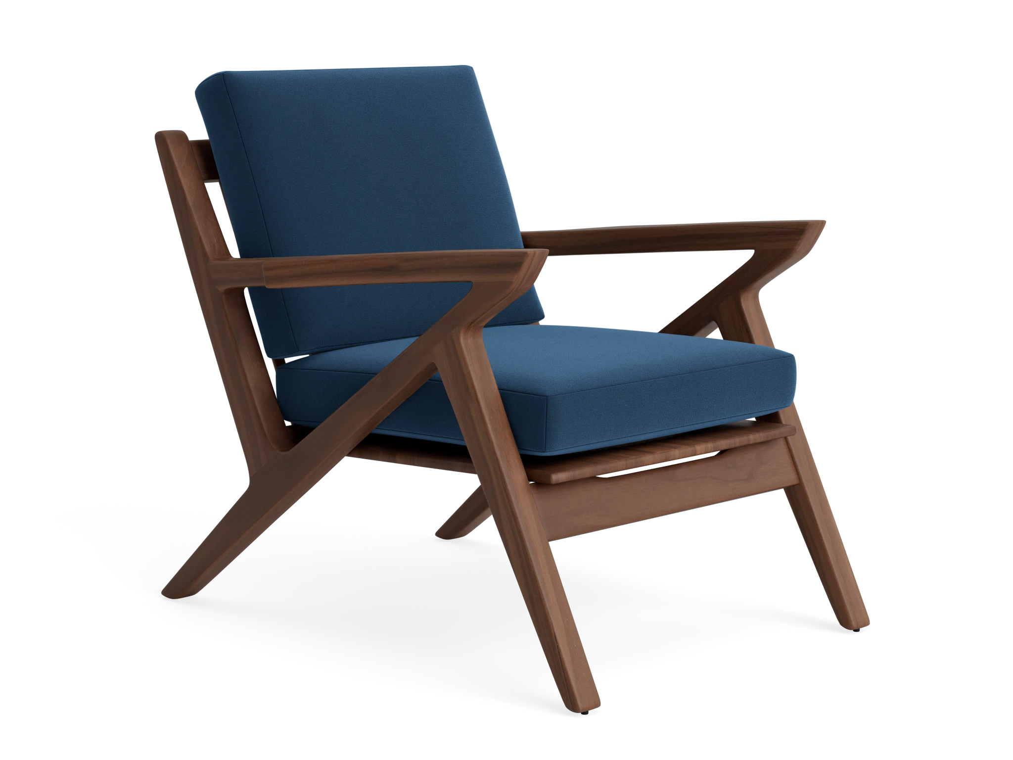 soto concave arm chair royale cobalt