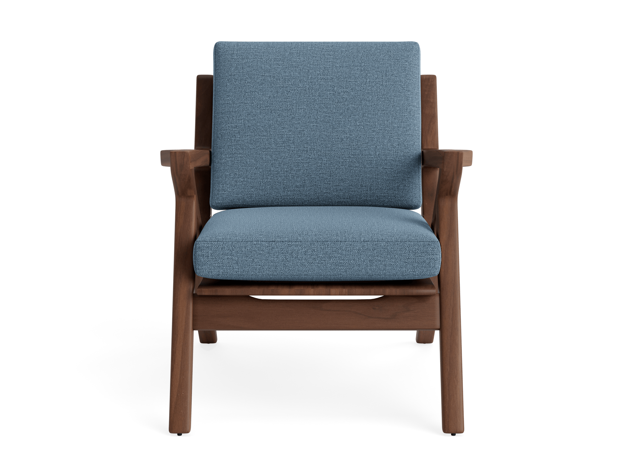 soto concave arm chair milo french blue