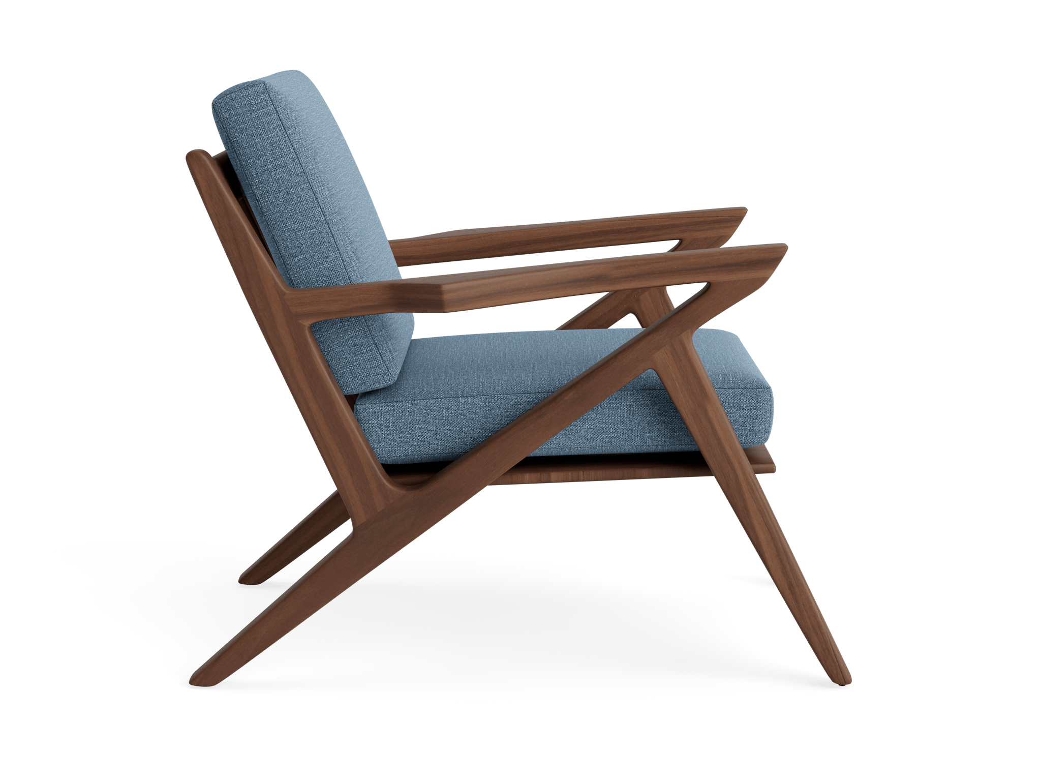 soto concave arm chair milo french blue