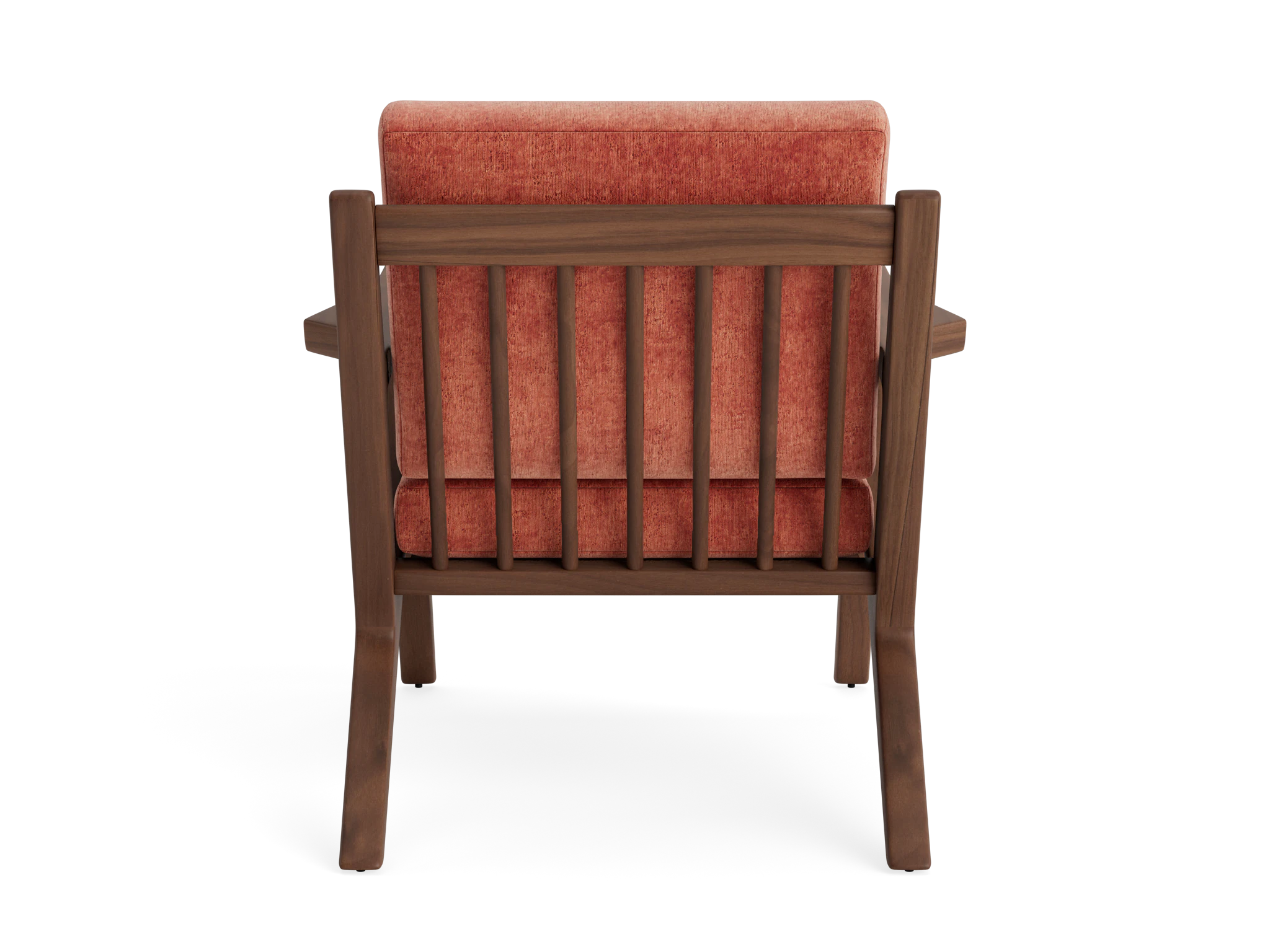 soto concave arm chair plush terra rose