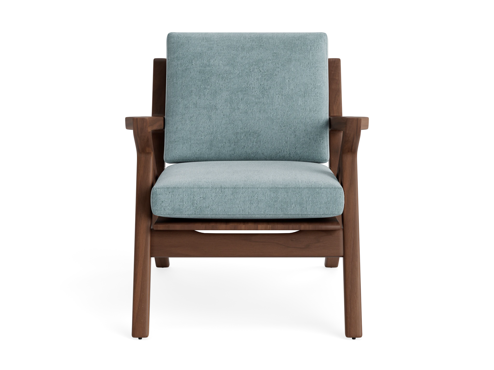 soto concave arm chair plush mist