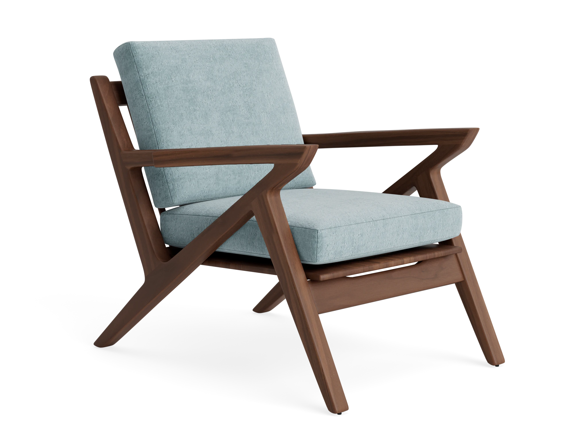 soto concave arm chair plush mist