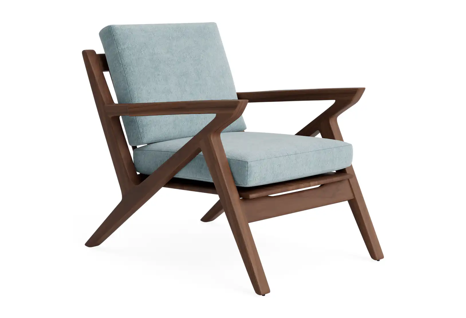 soto concave arm chair plush mist