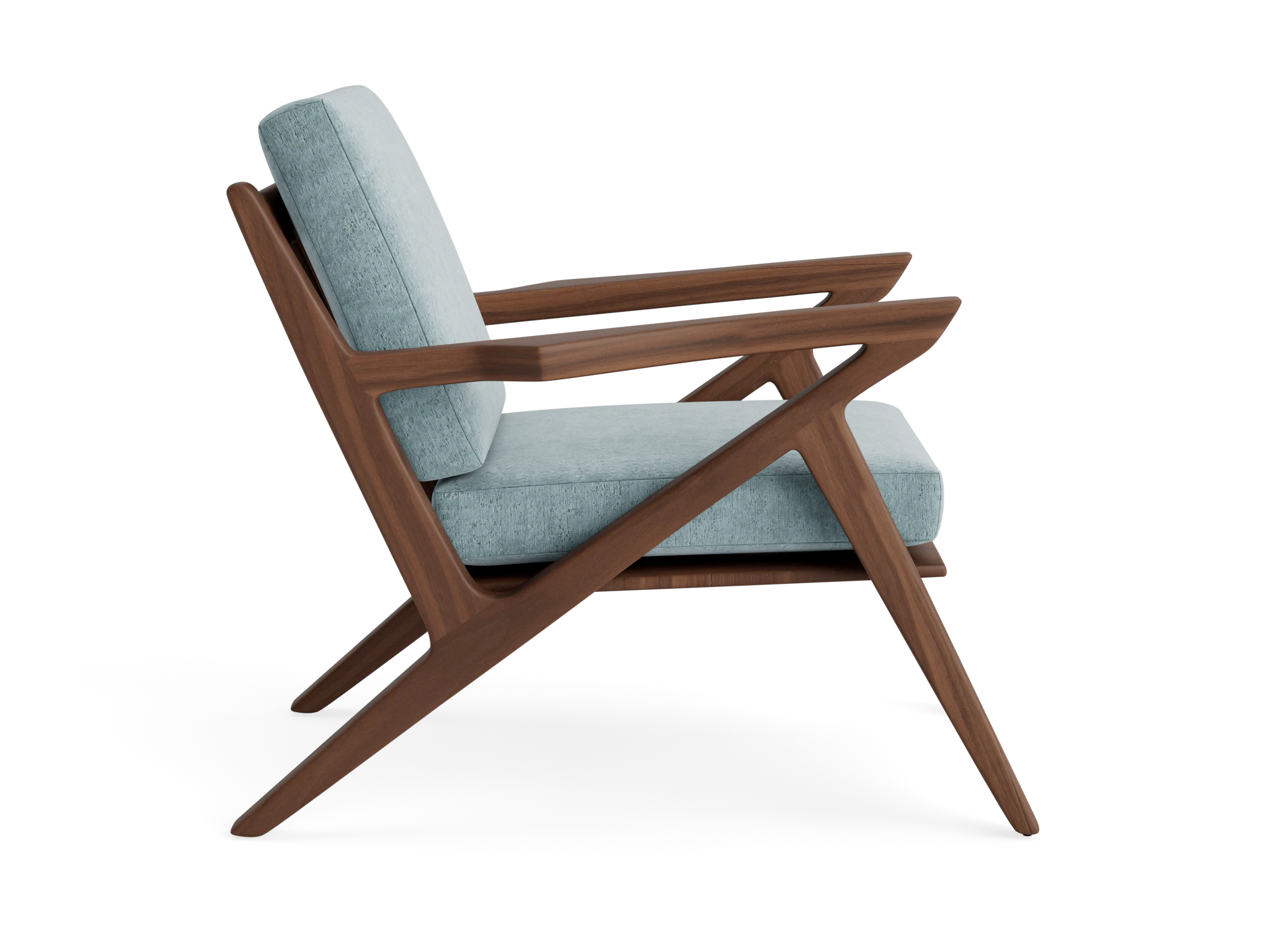 soto concave arm chair plush mist