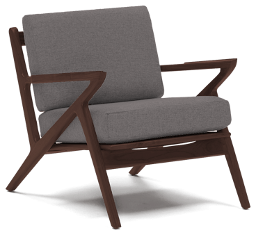 soto concave arm chair taylor felt gray