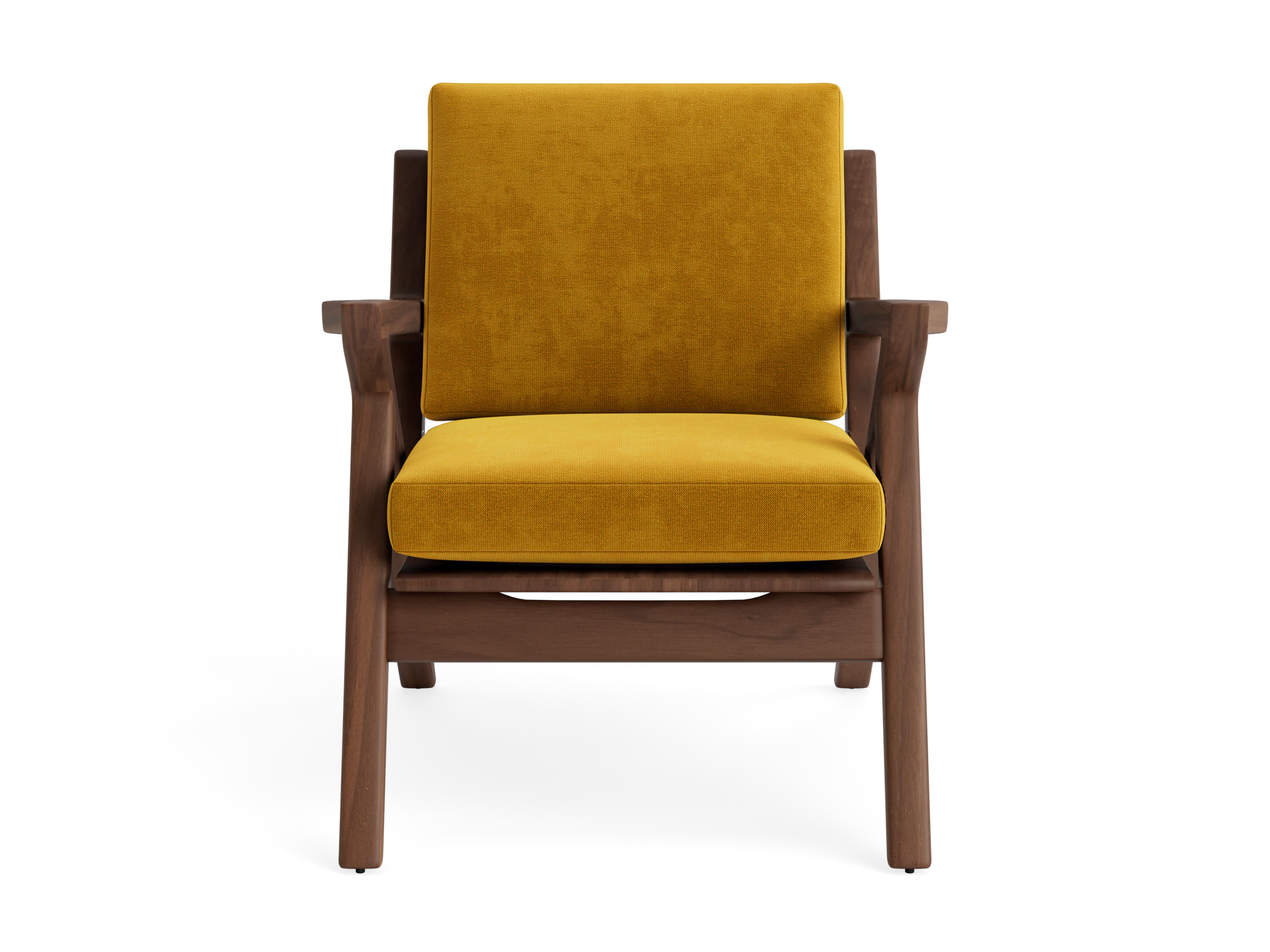 soto concave arm chair harper amber gold