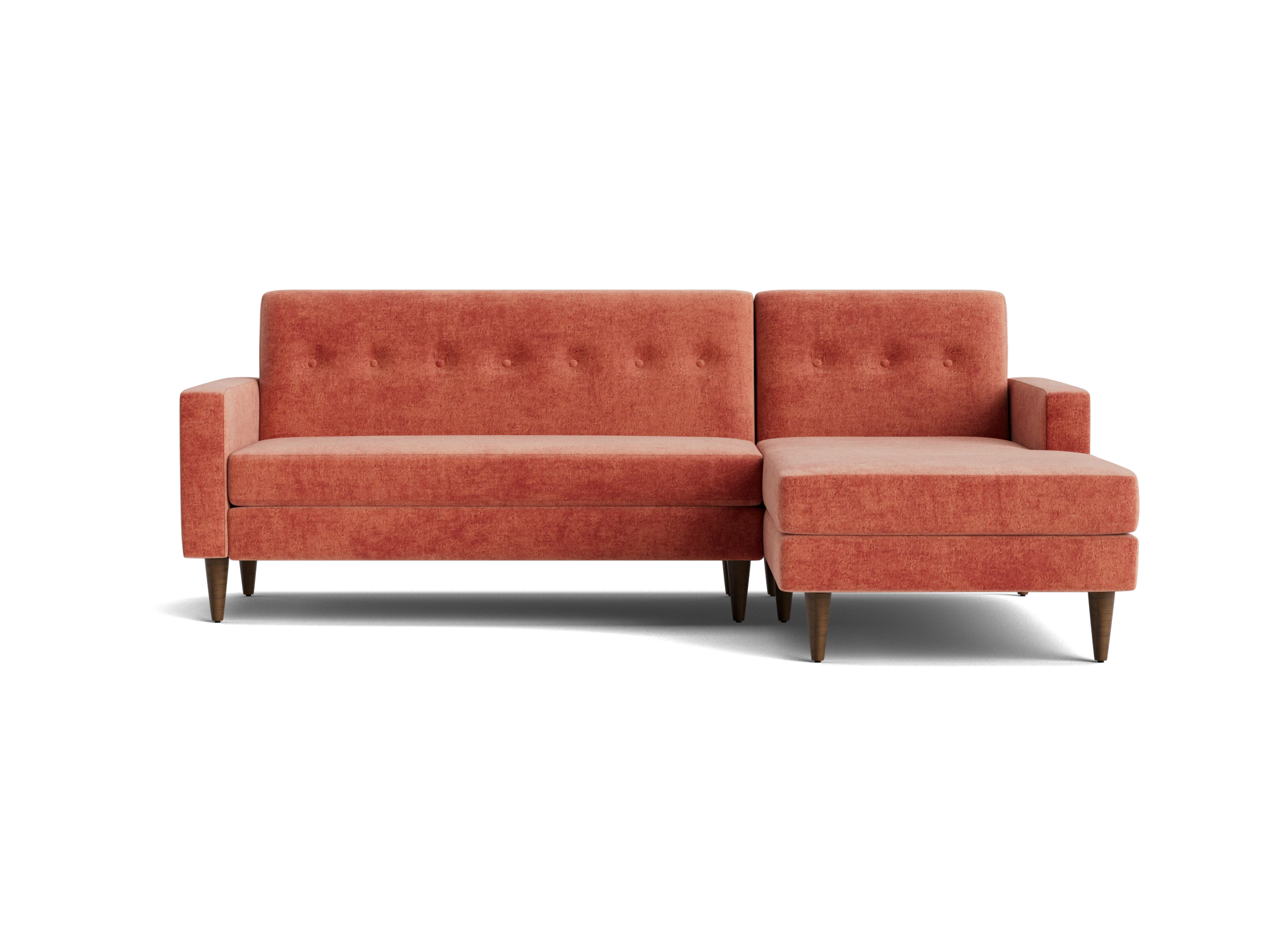 korver apartment sectional plush terra rose