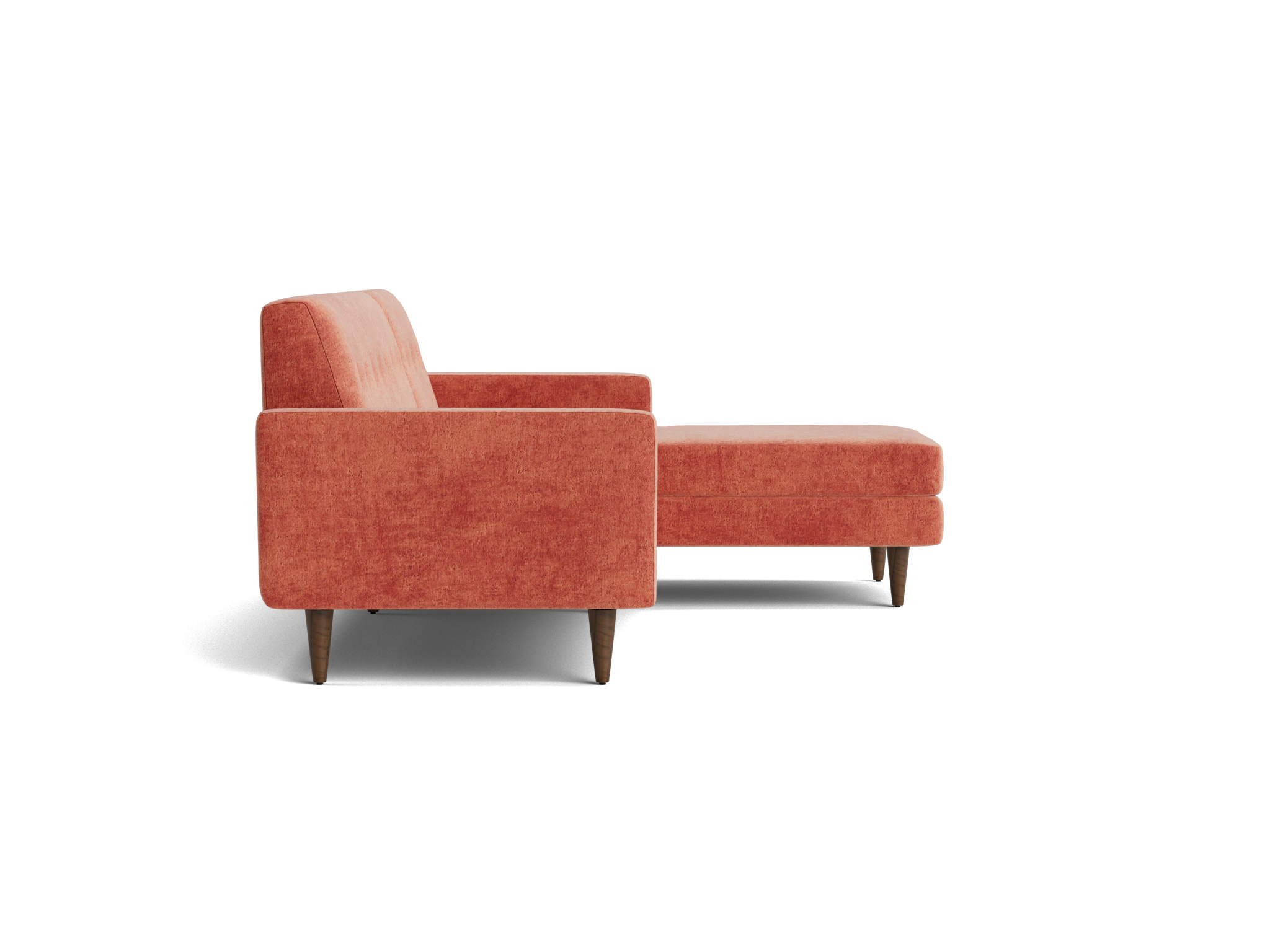 korver apartment sectional plush terra rose