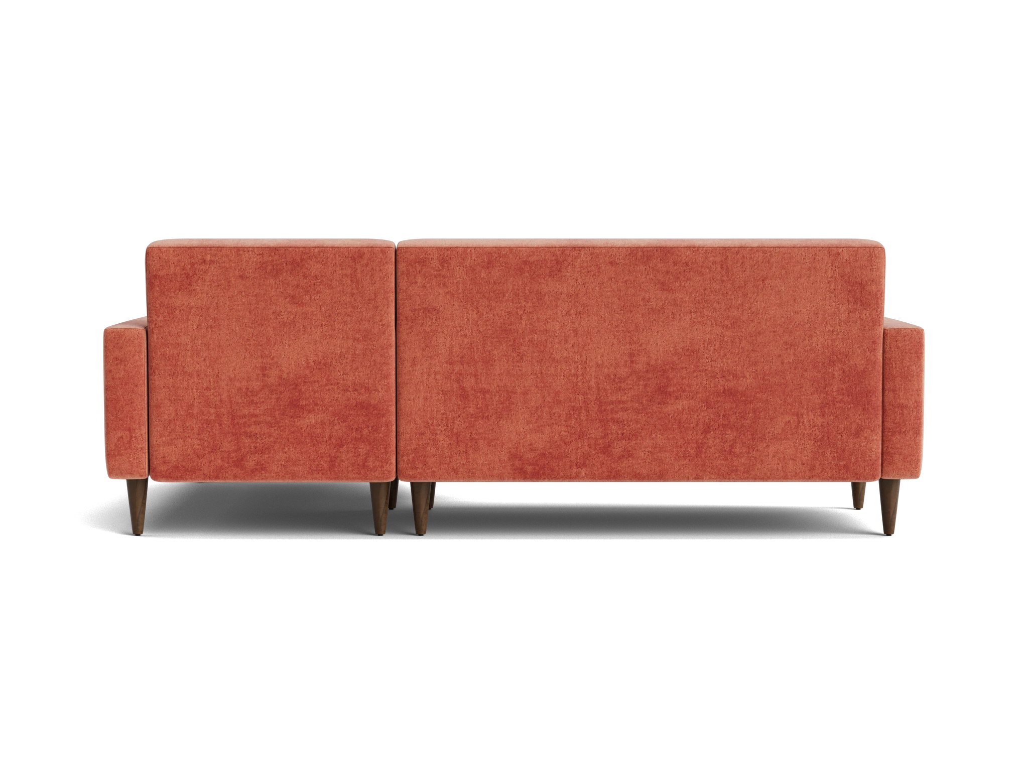 korver apartment sectional plush terra rose