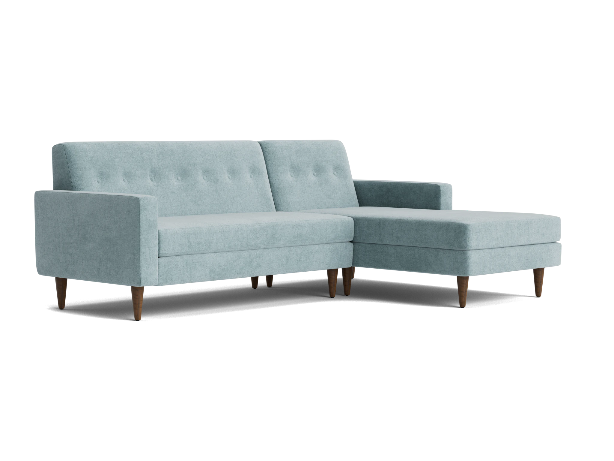 korver apartment sectional plush mist