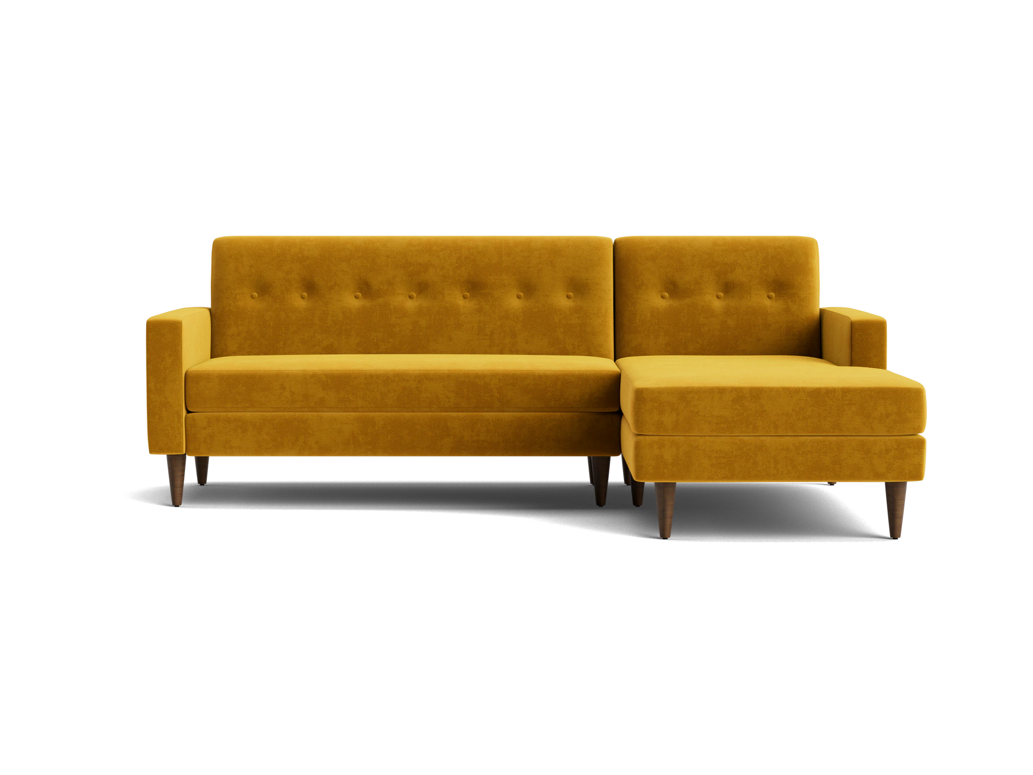 korver apartment sectional harper amber gold