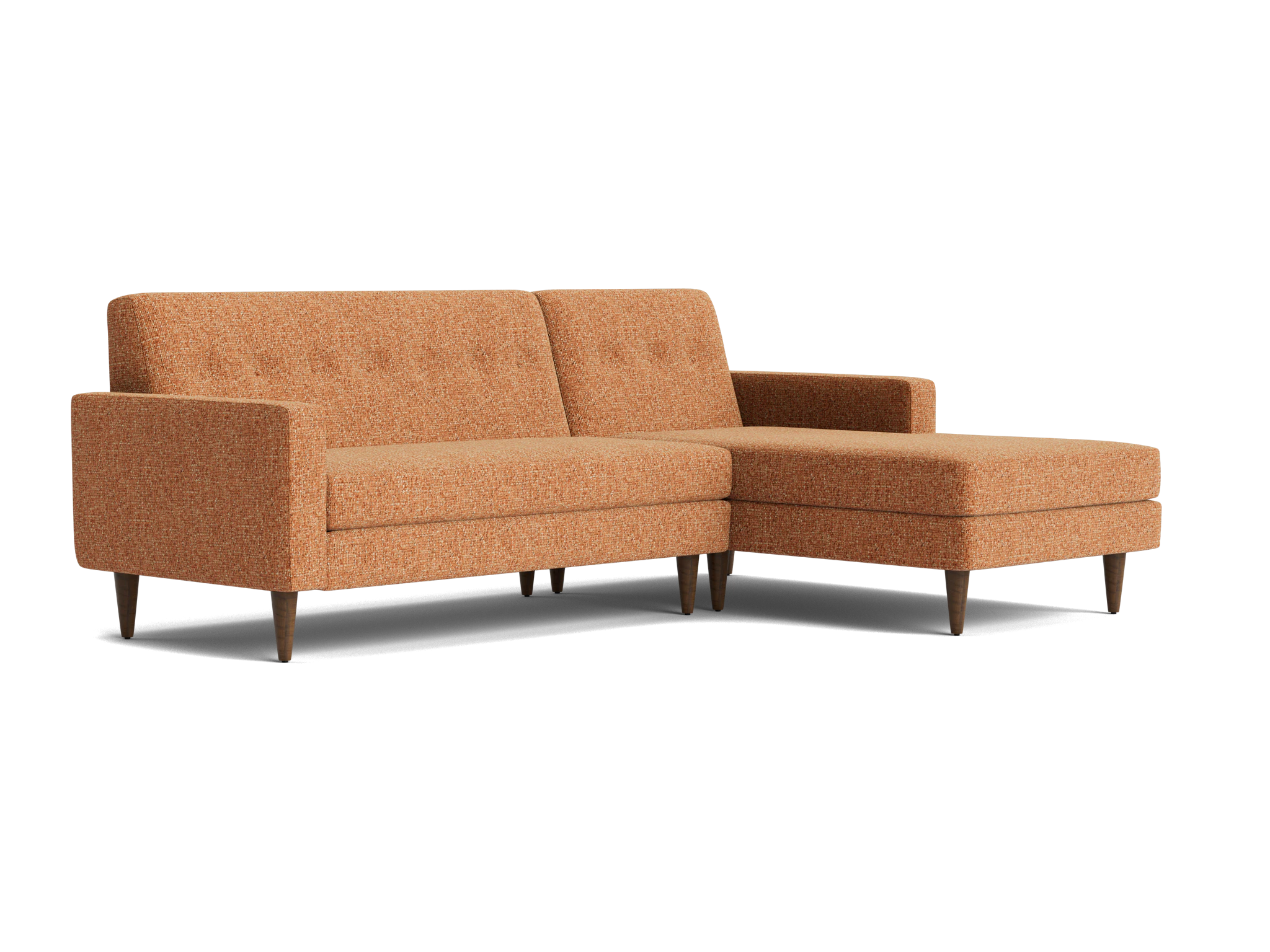 korver apartment sectional bungalow pantone glazed ginger