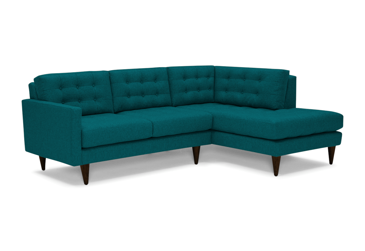 eliot apartment sectional with bumper lucky turquoise