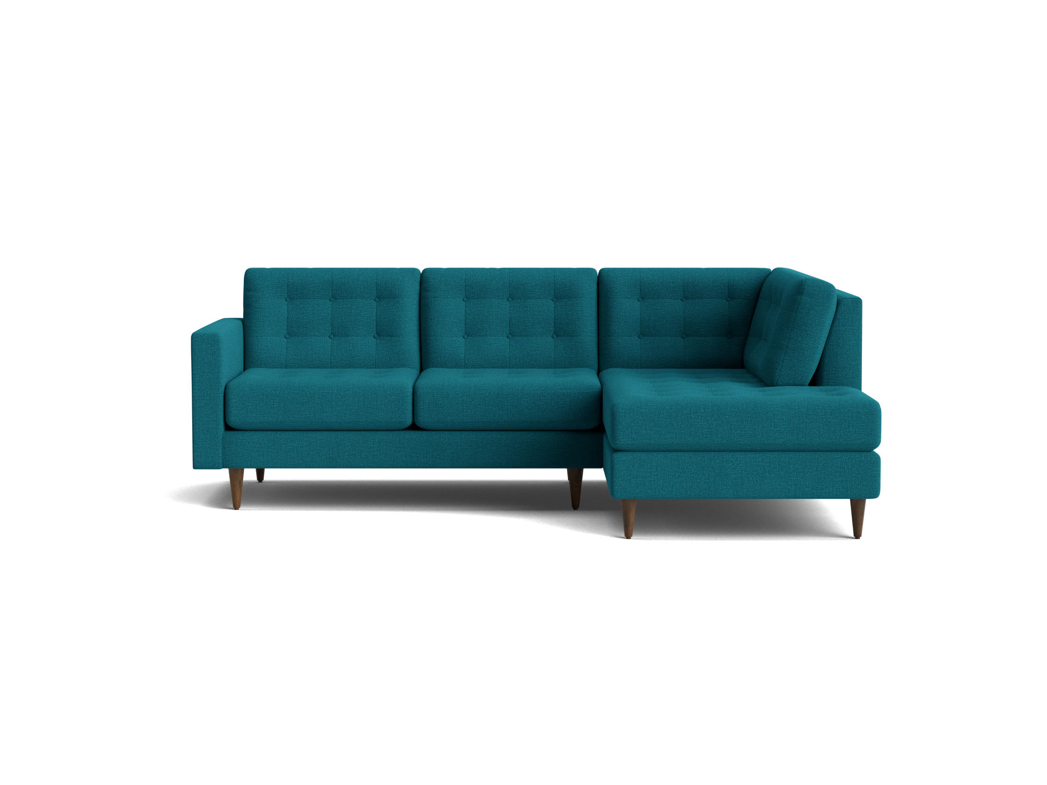 eliot apartment sectional with bumper key largo zenith teal