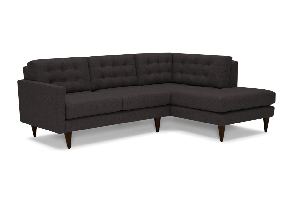 eliot apartment sectional with bumper bentley pewter