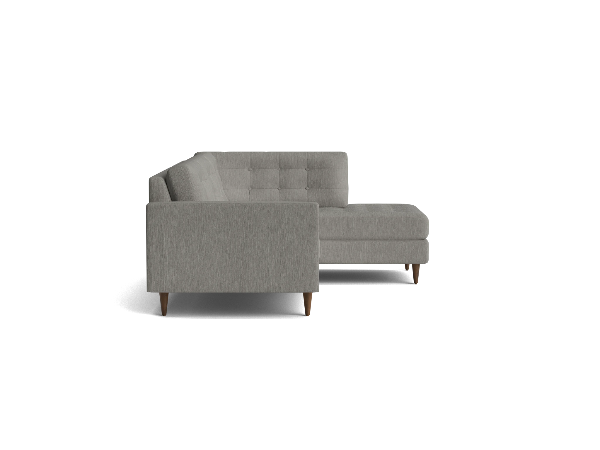 eliot apartment sectional with bumper bentley pewter