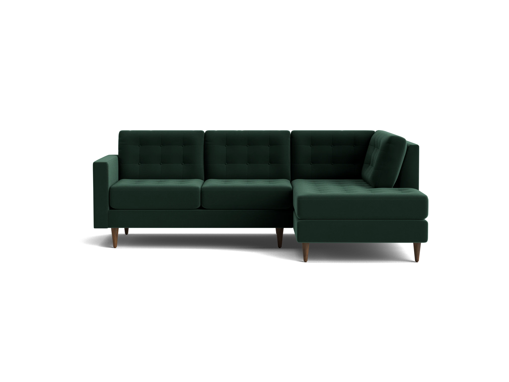 eliot apartment sectional with bumper royale evergreen