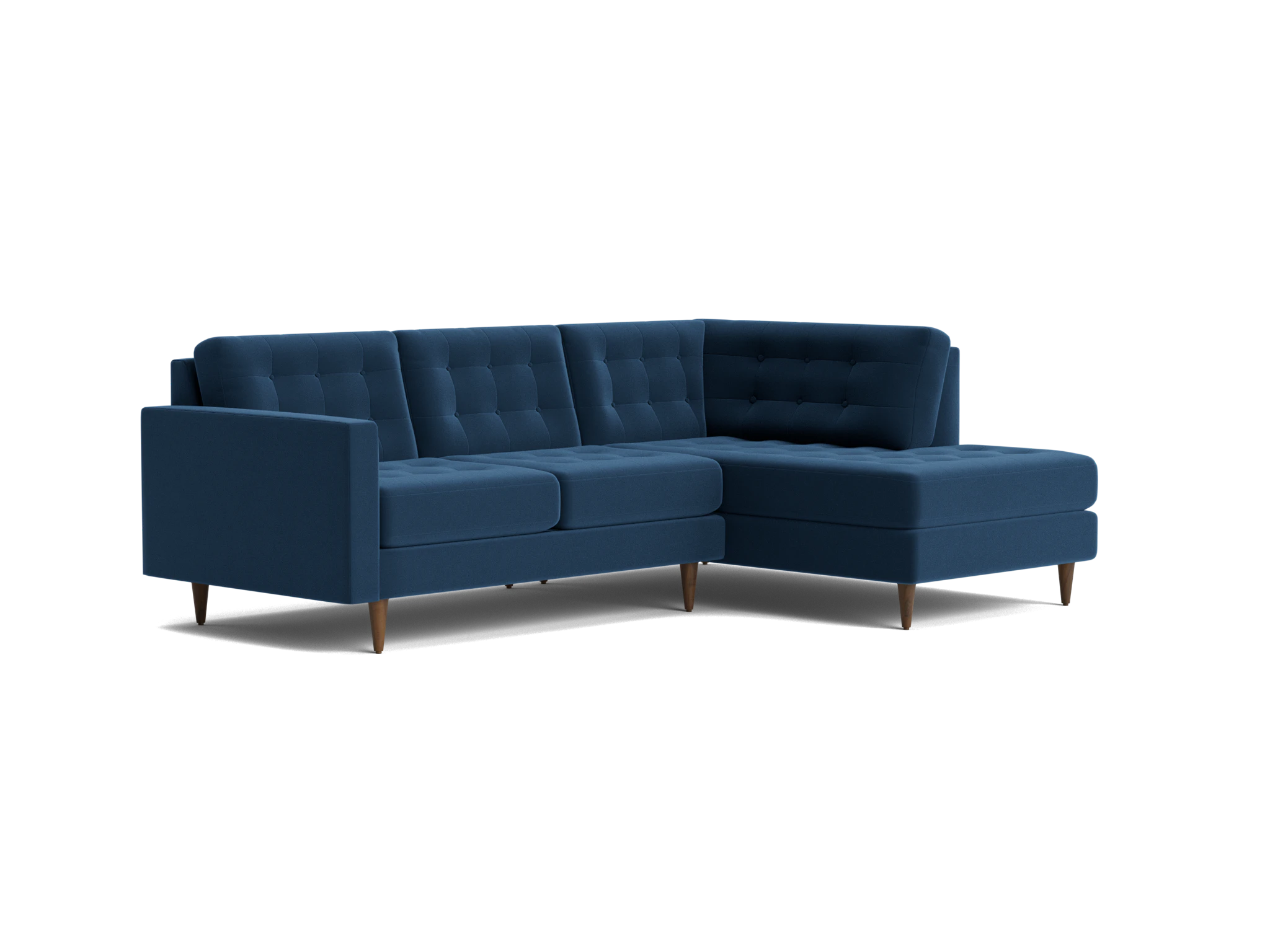 eliot apartment sectional with bumper royale cobalt