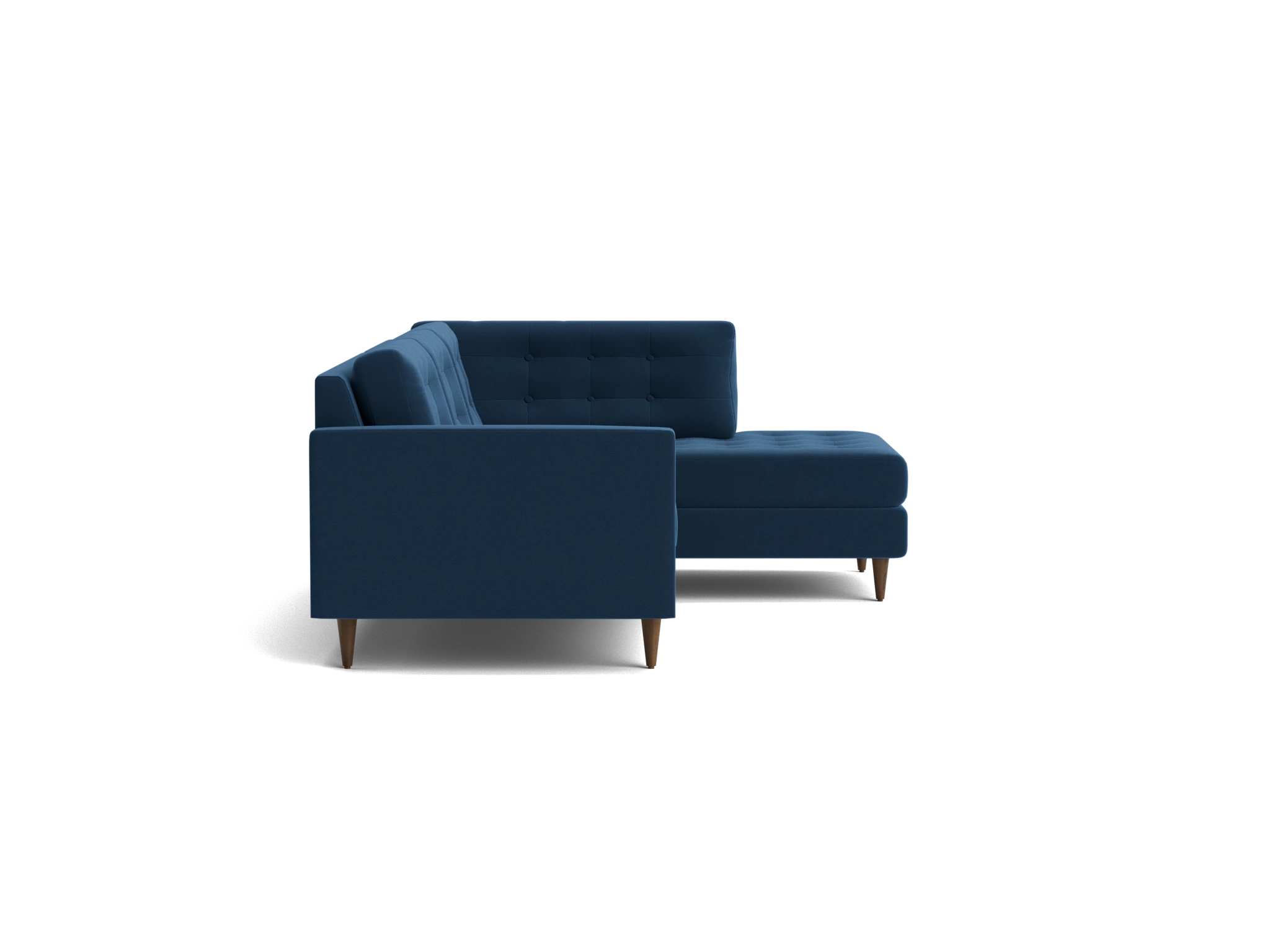 eliot apartment sectional with bumper royale cobalt