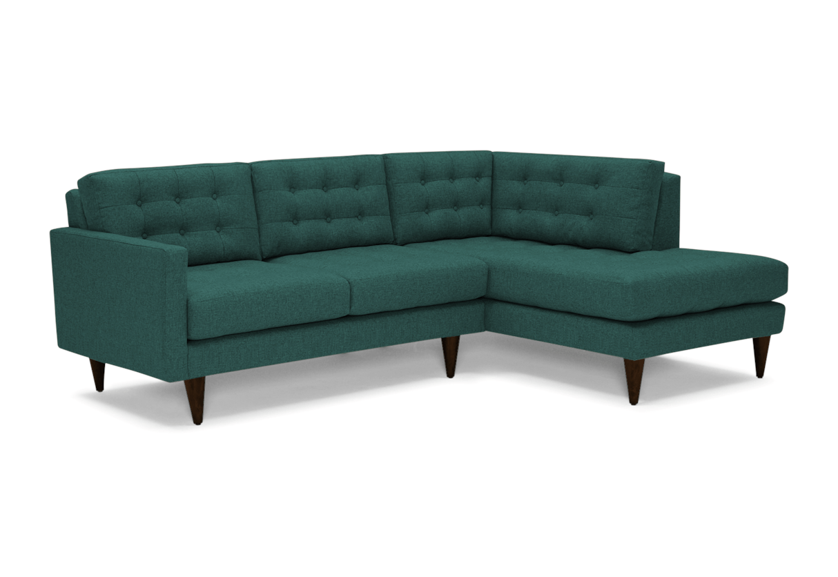eliot apartment sectional with bumper prime peacock