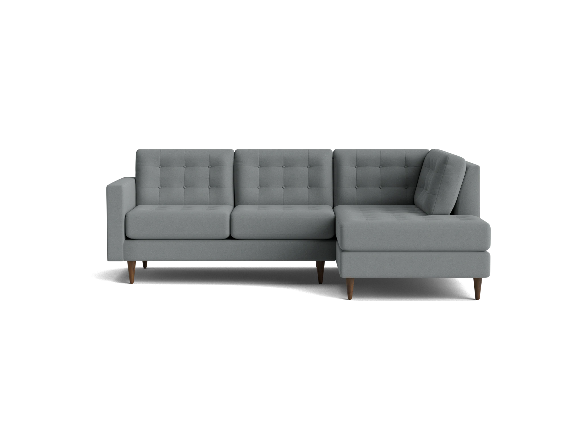 eliot apartment sectional with bumper royale ash